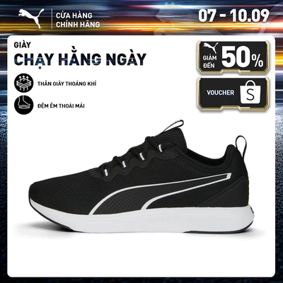Giày Chạy Bộ PUMA Unisex Softride Cruise 2 Black-White Màu Đen