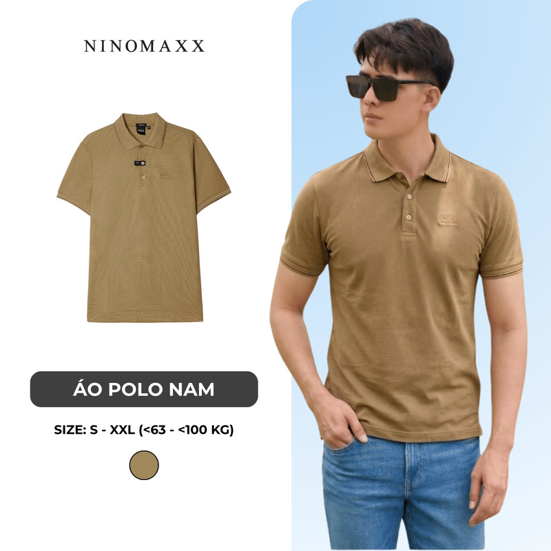 Áo Polo Nam Cao Cấp Ninomaxx Cổ Phối Viền Form Travel Fit AEROSOFT Thoáng Mát Co Giãn Tốt 2510037