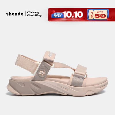 Giày Sandal Nữ F8M Êm Chân, Bền Màu Hồng Shondo F8M7095