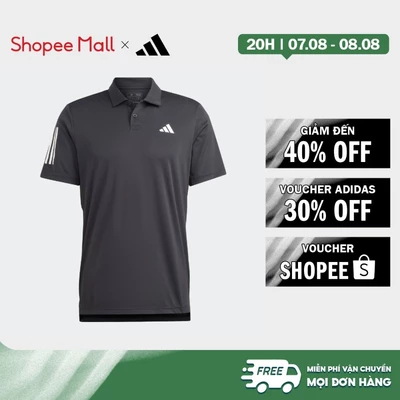 [Duy nhất 8.8 - VOUCHER 30%]adidas Quần vợt & Padel Tennis Áo Polo Tennis 3 Sọc Club Nam Đen HS3269