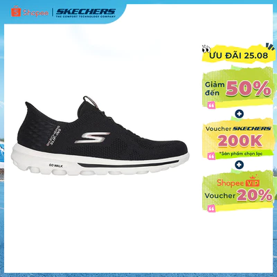 Giày Thể Thao Nữ Skechers Slip-ins GOwalk Travel Milan Đi Bộ - 124279-BKPK Air-Cooled Memory Foam Online Sale