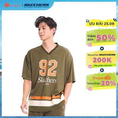 Áo Thun Tay Ngắn Nam Skechers Lifestyle PhysicalAcademia Collection Trendy Short Sleeve-SL125M232-0067 Online Sale