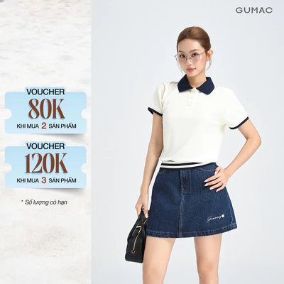 Áo Polo Nữ GUMAC Áo Thun Có Cổ Chất Tổ Ong Thoáng Mát Bigsize Phối Sọc Trẻ Trung Năng Động APG01024
