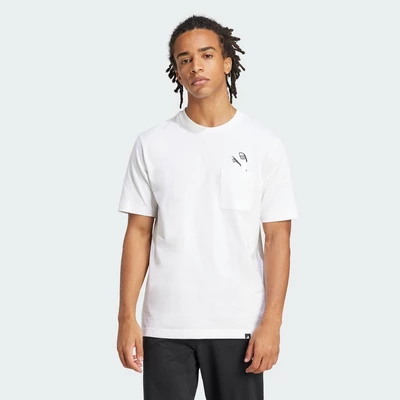 adidas Phong cách sống Áo Thun Có Túi Lounge – Graphic Dép adidas Nam trắng JC5282
