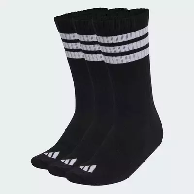adidas Phong cách sống BỘ 3 ĐÔI TẤT CỔ CAO CÓ ĐỆM 3 GẠCH SPORTSWEAR Unisex Đen KC9641