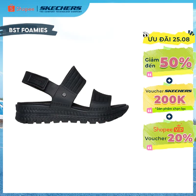 Xăng Đan/Dép Nữ Skechers Arch Fit Foamies Arch Fit Footsteps Sunny Days - 111461-BBK APMA