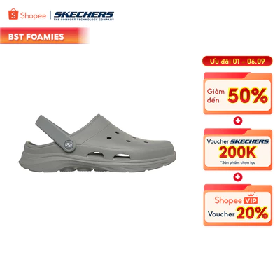 Giày Clog Nam Skechers Foamies GOwalk 7 Seacrest - 243285-GRY
