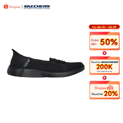 Giày Thể Thao Nữ Skechers Slip-ins On-The-Go Swift Elm Đi Bộ-137292-BBK Air-Cooled Memory Foam