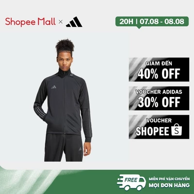 [Duy nhất 8.8 - VOUCHER 30%]adidas Phong cách sống Áo Track Jacket Dáng Ôm 3 Sọc Sereno AEROREADY Nam Đen IW9221
