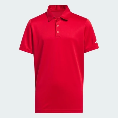 adidas Đánh gôn Áo Polo Ngắn Tay Performance Trẻ Em Trẻ em Đỏ IU3514