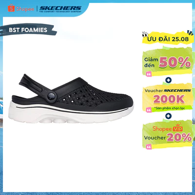 Giày Clog Nam Skechers Foamies GOwalk 7 Ambition - 243283-BKW Online Sale