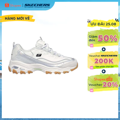 Giày Thể Thao Nữ Skechers Sport D'Lites Dazzling Shine Thường Ngày - 150556-WGY Air-Cooled Memory Foam