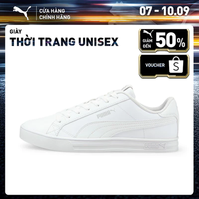 Giày thời trang PUMA Unisex Smash Vulcanised V3 Low Màu Trắng