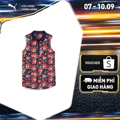 Áo Thun Thể Thao Golf PUMA Nữ W Pique Borrego SL Polo Deep Navy-Salmon Màu Xanh