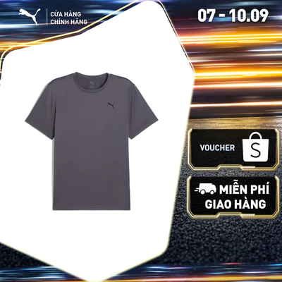 Áo Thun Tay Ngắn Thể Thao PUMA Nam M TAD ESS SOLID CAT TEE LC Galactic Gray Màu Xám
