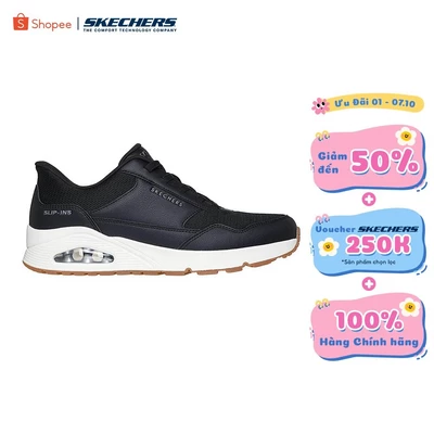Giày Thể Thao Nam Skechers Slip-Ins Street Uno Banksia - 183022-BLK Air-Cooled Memory Foam