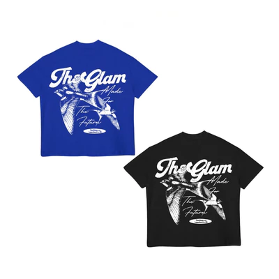 TheGlam CHÍNH HÃNG - Áo Thun "SWALLOW" UNISEX Form Boxy - Màu Xanh bích/Đen - TS02-14