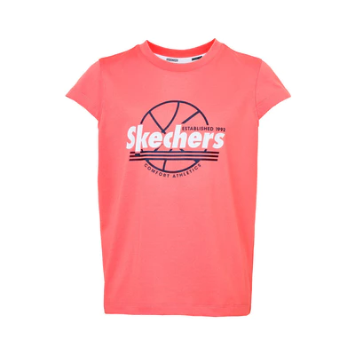 Áo Thun Tay Ngắn Bé Gái Skechers Basketball Short Sleeve Tee - SL324G347-02W3 Online Sale