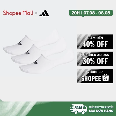 [Duy nhất 8.8 - VOUCHER 30%]adidas Phong cách sống Bộ 3 đôi tất ẩn Unisex trắng FM0676