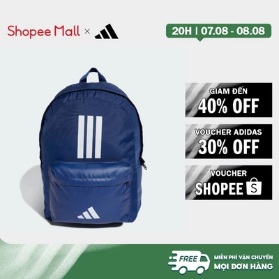 [Duy nhất 8.8 - VOUCHER 30%]adidas Phong cách sống Ba Lô 3 Sọc Back-to-School Classic Unisex Màu xanh da trời IS7041
