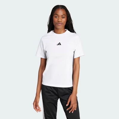 adidas Lifestyle Essentials 3-Stripes Cotton Tee Women White JD0844