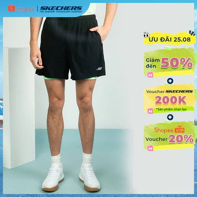 Quần Đùi Thể Thao Nam Skechers Running Performance Shorts - SP325M359-0018