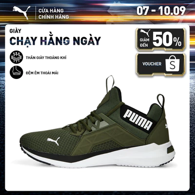 Giày Chạy Bộ PUMA Nam Softride Enzo NXT Green Moss-Black-White Màu Xanh Lá
