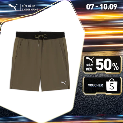 Quần Đùi Tập Luyện PUMA Nam M PWRTRAIN FABRIC MIX SHORT Loden Green Màu Xanh Lá