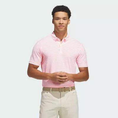 adidas Đánh gôn Áo Polo Kẻ Sọc Ultimate365 Nam trắng HZ6851
