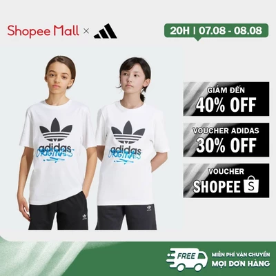 [Duy nhất 8.8 - VOUCHER 30%]adidas Phong cách sống Áo Thun Graphic Trẻ Em Trẻ em trắng IY5452