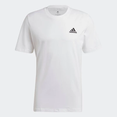 adidas Phong cách sống Áo Thun Thêu Logo Nhỏ Essentials Nam trắng GK9640