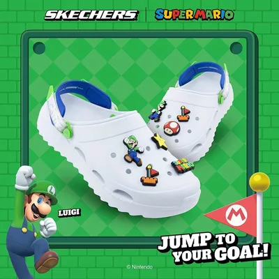 Giày Clog Nam Skechers Nintendo Foamies Surge - 802027-WHT Online Sale