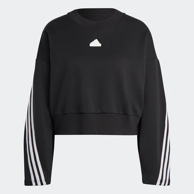 adidas Phong cách sống Áo Sweatshirt 3 Sọc Future Icons Nữ Đen IB8494