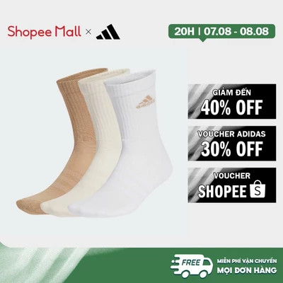[Duy nhất 8.8 - VOUCHER 30%]adidas Phong cách sống Bộ 3 Đôi Tất Cao Cổ Có Đệm Unisex trắng JC9383