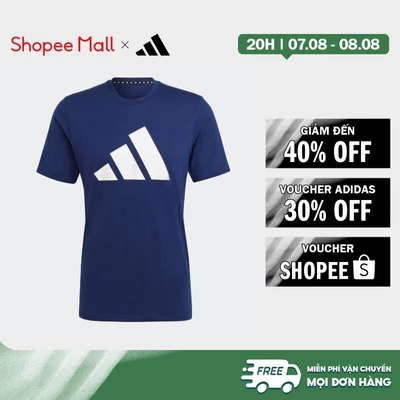 adidas Gym & Training Áo Thun Tập Luyện Train Essentials Feelready Có logo Nam Màu xanh da trời IB8275
