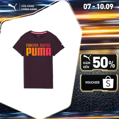 Áo Thun Chạy Bộ PUMA Nữ RUN FAVROITES FF GRAPHIC TEE Midnight Plum Màu Tím