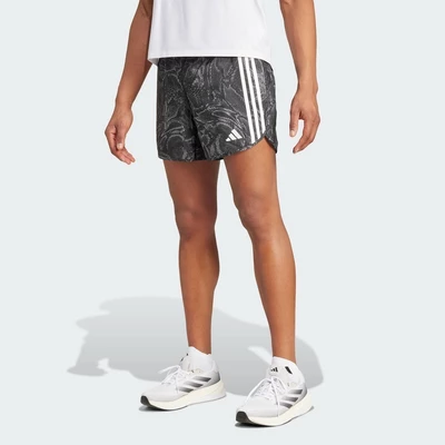 adidas Chạy Quần Short Phủ Họa Tiết Own the Run Excite AEROREADY Nam Đen IS9582