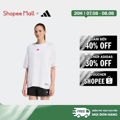 [Duy nhất 8.8 - VOUCHER 30%]adidas Phong cách sống ÁO THUN GRAPHIC OVERSIZE HÌNH THÊU MINI Nữ trắng KA5087