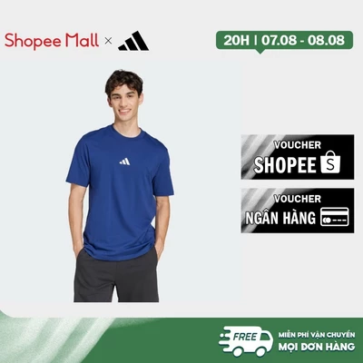 adidas Lifestyle Essentials Small Logo Single Jersey Tee Men Blue JF1093