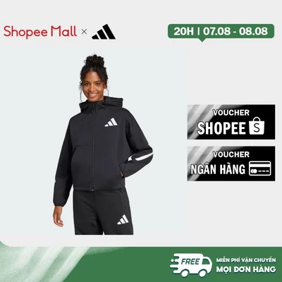 adidas Phong cách sống Áo Hoodie Khóa Kéo Dọc Thân adidas Z.N.E. Nữ Đen JC5392