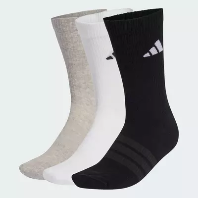 adidas Phong cách sống BỘ 3 ĐÔI TẤT CỔ TRUNG LÓT ĐỆM SPORTSWEAR Unisex Xám KC9624