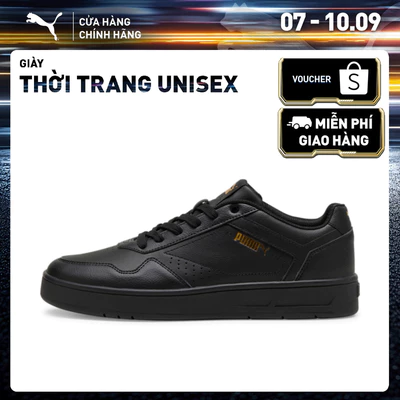 Giày Thể Thao PUMA Unisex Court Classic Black-Gold Màu Đen