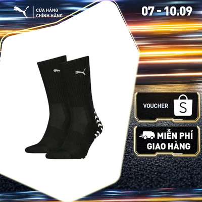 Bộ 2 Vớ Thời Trang PUMA Unisex U Training Sock H.Terry Black Màu Đen