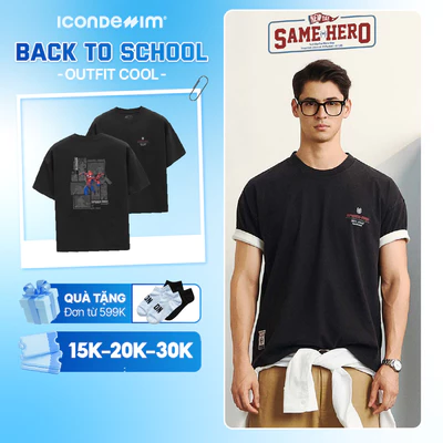 [ICONDENIM® MARVEL COLLECTION] Áo Thun Nam Marvel Spider-Man Archival Power Form Boxy ATID0766