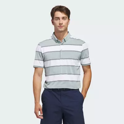 adidas Đánh gôn ÁO POLO ULTIMATE365+ JUMBO STRIPE CLIMACOOL Nam màu xanh lá JZ0478