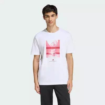 adidas Phong cách sống & Quần vợt ÁO THUN GRAPHIC KAYAK NGOÀI TRỜI Nam trắng KB2539