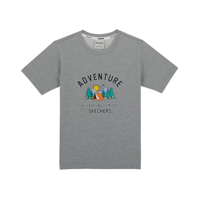 Áo Thun Tay Ngắn Bé Trai Skechers Adventure Short Sleeve Tee - SL224B175-LGYM Online Sale