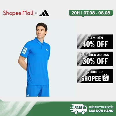 [Duy nhất 8.8 - VOUCHER 30%]adidas Quần vợt Áo Polo 3 Sọc Tennis Club Nam Màu xanh da trời KB9710