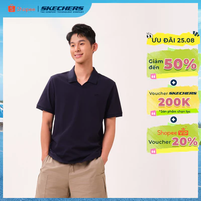 Polo Tee Nam Skechers Skechers Authentic Iconic Polo Tee - SL226M237-002Z