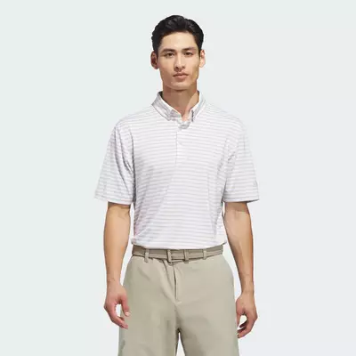 adidas Đánh gôn Áo Polo Kẻ Sọc Ultimate365 Nam trắng KE7703